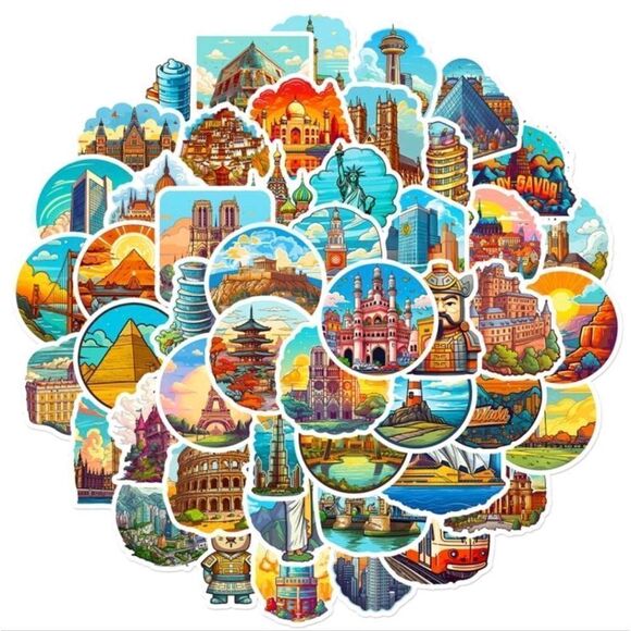 World Famous Landmarks Sticker Bundle - Picture 15 of 15